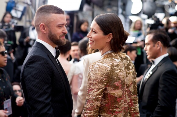 Justin Timberlake et sa femme Jessica Biel à la soirée des Oscar 2017 au Dolby theater à Los Angeles (Hollywood) le 26 février 2017. © Ampas/Zumapress.com / Bestimage