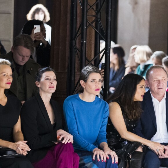 Natalia Vodianova, Marie-Agnès Gillot, Pamela Anderson, Salma Hayek, Charlotte Casiraghi et François-Henri Pinault au défilé de mode prêt-à-porter automne-hiver 2017/2018 "Stella McCartney" au Palais Garnier à Paris. Le 6 mars 2017. © Olivier Borde / Bestimage