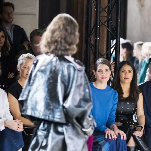 Natalia Vodianova, Marie-Agnès Gillot, Pamela Anderson, Salma Hayek, Charlotte Casiraghi et François-Henri Pinault au défilé de mode prêt-à-porter automne-hiver 2017/2018 "Stella McCartney" au Palais Garnier à Paris. Le 6 mars 2017. © Olivier Borde / Bestimage