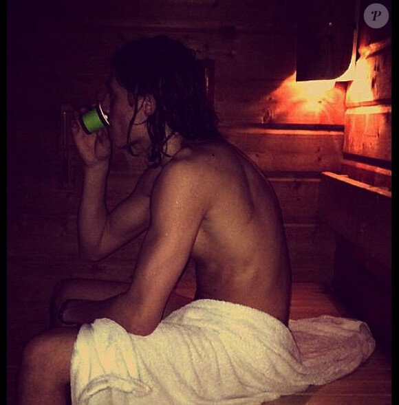 Dylan de "Koh-Lanta Cambodge" dans un sauna - Instagram, 2017