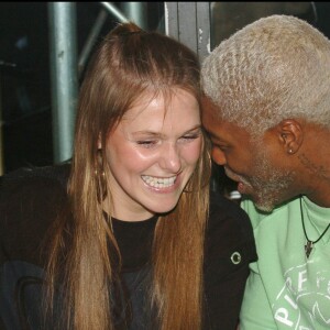 Exclusif - Djibril Cissé et sa petite amie Jude Littler à l'Etoile, le 8 janvier 2005.