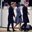 Le prince Harry, Kate Middleton, duchesse de Cambridge, et le prince William lors de l'inauguration le 9 mars 2017 à Londres d'un mémorial rendant hommage aux services rendus au péril de leur vie par les personnels de l'armée britannique et les civils de la Défense lors de la Guerre du Golfe et des conflits armés en Irak et en Afghanistan.