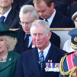 Camilla Parker Bowles, duchesse de Cornouailles et le prince Charles, prince de Galles lors de l'inauguration le 9 mars 2017 à Londres d'un mémorial rendant hommage aux services rendus au péril de leur vie par les personnels de l'armée britannique et les civils de la Défense lors de la Guerre du Golfe et des conflits armés en Irak et en Afghanistan.