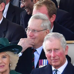 Camilla Parker Bowles, duchesse de Cornouailles et le prince Charles, prince de Galles lors de l'inauguration le 9 mars 2017 à Londres d'un mémorial rendant hommage aux services rendus au péril de leur vie par les personnels de l'armée britannique et les civils de la Défense lors de la Guerre du Golfe et des conflits armés en Irak et en Afghanistan.