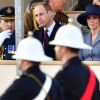 Le prince William et la duchesse Catherine lors de l'inauguration le 9 mars 2017 à Londres d'un mémorial rendant hommage aux services rendus au péril de leur vie par les personnels de l'armée britannique et les civils de la Défense lors de la Guerre du Golfe et des conflits armés en Irak et en Afghanistan.