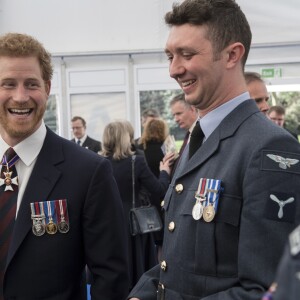 Le prince Harry - La famille royale britannique à la réception qui suit l'inauguration d'un monument à la mémoire des soldats britanniques tombés en Irak et en Afghanistan à Londres le 9 mars 2017.