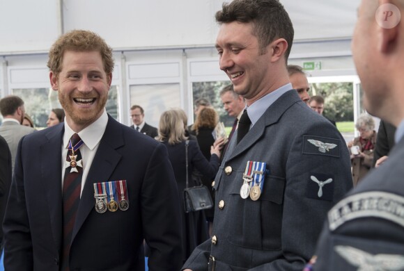 Le prince Harry - La famille royale britannique à la réception qui suit l'inauguration d'un monument à la mémoire des soldats britanniques tombés en Irak et en Afghanistan à Londres le 9 mars 2017.
