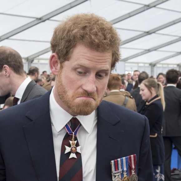 Le prince Harry - La famille royale britannique à la réception qui suit l'inauguration d'un monument à la mémoire des soldats britanniques tombés en Irak et en Afghanistan à Londres le 9 mars 2017.