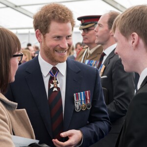 Le prince Harry - La famille royale britannique à la réception qui suit l'inauguration d'un monument à la mémoire des soldats britanniques tombés en Irak et en Afghanistan à Londres le 9 mars 2017.