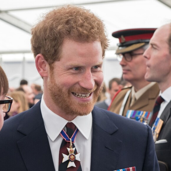 Le prince Harry - La famille royale britannique à la réception qui suit l'inauguration d'un monument à la mémoire des soldats britanniques tombés en Irak et en Afghanistan à Londres le 9 mars 2017.