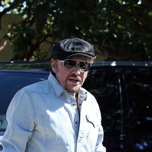Johnny Hallyday, arrive au restaurant "Soho House" à Malibu, le 09 mars 2017.
