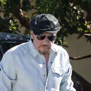 Johnny Hallyday, arrive au restaurant "Soho House" à Malibu, le 09 mars 2017.