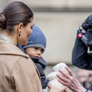 La princesse Victoria et le prince Oscar - Céremonie en l'honneur de la princesse Victoria de Suède le jour de la Sainte Victoria au palais Royale à Stockholm le 12 mars 2017 12/03/2017 - Stockholm