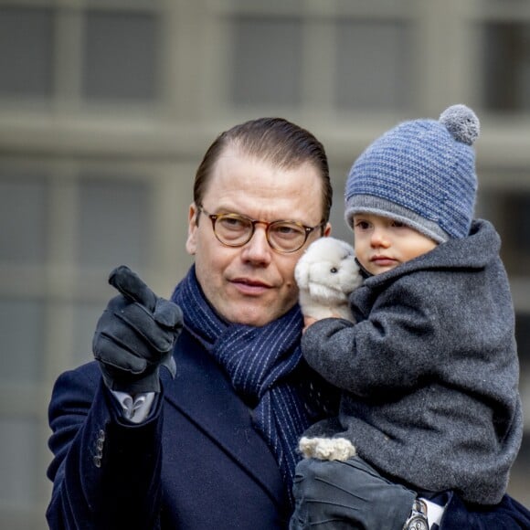 Le prince Daniel et le prince Oscar - Céremonie en l'honneur de la princesse Victoria de Suède le jour de la Sainte Victoria au palais Royale à Stockholm le 12 mars 2017 12/03/2017 - Stockholm