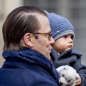 Le prince Daniel et le prince Oscar - Céremonie en l'honneur de la princesse Victoria de Suède le jour de la Sainte Victoria au palais Royale à Stockholm le 12 mars 2017 12/03/2017 - Stockholm