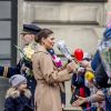 La princesse Victoria et la princesse Estelle - Céremonie en l'honneur de la princesse Victoria de Suède le jour de la Sainte Victoria au palais Royale à Stockholm le 12 mars 2017 12/03/2017 - Stockholm