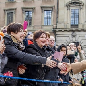 Céremonie en l'honneur de la princesse Victoria de Suède le jour de la Sainte Victoria au palais Royale à Stockholm le 12 mars 2017 12/03/2017 - Stockholm