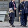 La princesse Victoria et la princesse Estelle - Céremonie en l'honneur de la princesse Victoria de Suède le jour de la Sainte Victoria au palais Royale à Stockholm le 12 mars 2017 12/03/2017 - Stockholm