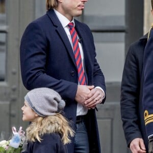 La princesse Victoria et la princesse Estelle - Céremonie en l'honneur de la princesse Victoria de Suède le jour de la Sainte Victoria au palais Royale à Stockholm le 12 mars 2017 12/03/2017 - Stockholm