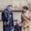 Céremonie en l'honneur de la princesse Victoria de Suède le jour de la Sainte Victoria au palais Royal en présence de son mari le prince Daniel de Suède et leurs enfants le prince Oscar et la princesse Estelle à Stockholm le 12 mars 2017 12/03/2017 - Stockholm