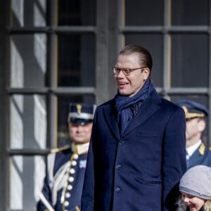 Céremonie en l'honneur de la princesse Victoria de Suède le jour de la Sainte Victoria au palais Royal en présence de son mari le prince Daniel de Suède et de la princesse Estelle à Stockholm le 12 mars 201712/03/2017 - Stockholm