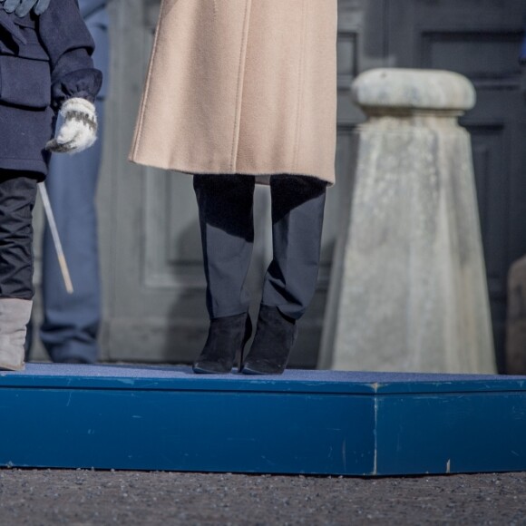 Céremonie en l'honneur de la princesse Victoria de Suède le jour de la Sainte Victoria au palais Royal en présence de son mari le prince Daniel de Suède et de la princesse Estelle à Stockholm le 12 mars 201712/03/2017 - Stockholm