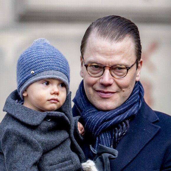 Le prince Daniel et le prince Oscar - Céremonie en l'honneur de la princesse Victoria de Suède le jour de la Sainte Victoria au palais Royale à Stockholm le 12 mars 2017 12/03/2017 - Stockholm