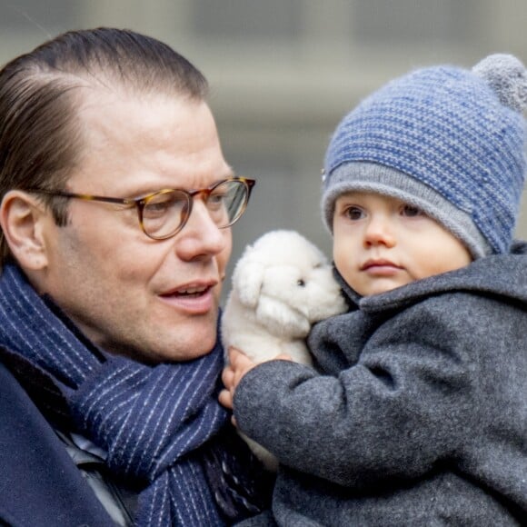 Le prince Daniel et le prince Oscar - Céremonie en l'honneur de la princesse Victoria de Suède le jour de la Sainte Victoria au palais Royale à Stockholm le 12 mars 2017 12/03/2017 - Stockholm