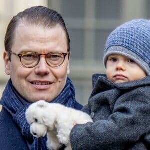 Le prince Daniel et le prince Oscar - Céremonie en l'honneur de la princesse Victoria de Suède le jour de la Sainte Victoria au palais Royale à Stockholm le 12 mars 2017 12/03/2017 - Stockholm