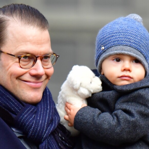 Céremonie en l'honneur de la princesse Victoria de Suède le jour de la Sainte Victoria au palais Royal en présence de son mari le prince Daniel de Suède et du prince Oscar à Stockholm le 12 mars 201712/03/2017 - Stockholm