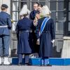 Céremonie en l'honneur de la princesse Victoria de Suède le jour de la Sainte Victoria au palais Royal en présence de son mari le prince Daniel de Suède et de la princesse Estelle à Stockholm le 12 mars 201712/03/2017 - Stockholm
