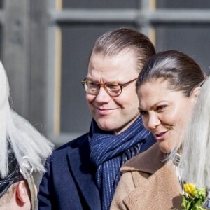 Céremonie en l'honneur de la princesse Victoria de Suède le jour de la Sainte Victoria au palais Royal en présence de son mari le prince Daniel de Suède et de la princesse Estelle à Stockholm le 12 mars 201712/03/2017 - Stockholm