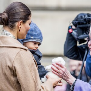 Céremonie en l'honneur de la princesse Victoria de Suède le jour de la Sainte Victoria au palais Royal en présence de son mari le prince Daniel de Suède et leurs enfants le prince Oscar et la princesse Estelle à Stockholm le 12 mars 2017 12/03/2017 - Stockholm