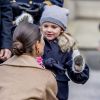 Céremonie en l'honneur de la princesse Victoria de Suède le jour de la Sainte Victoria au palais Royal en présence de son mari le prince Daniel de Suède et leurs enfants le prince Oscar et la princesse Estelle à Stockholm le 12 mars 2017 12/03/2017 - Stockholm