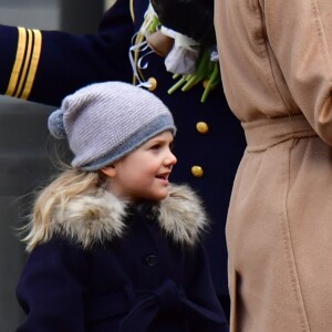 Céremonie en l'honneur de la princesse Victoria de Suède le jour de la Sainte Victoria au palais Royal en présence de son mari le prince Daniel de Suède et leurs enfants le prince Oscar et la princesse Estelle à Stockholm le 12 mars 2017 12/03/2017 - Stockholm