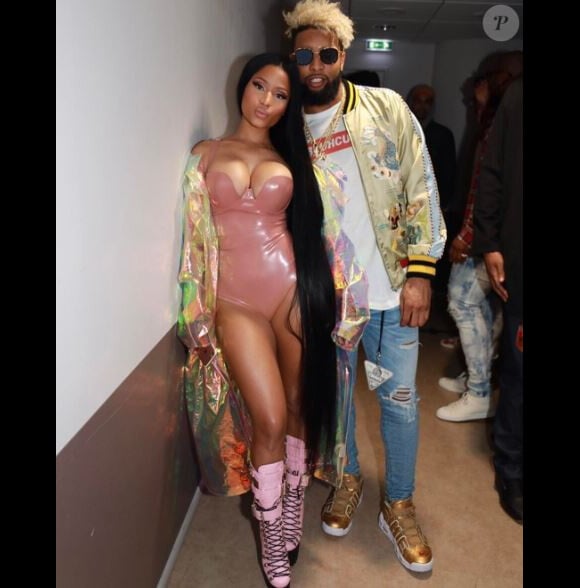 Nicki Minaj dans les coulisses du concert de Drake à l'AccorHotels Arena, à Paris, le 12 mars 2017.