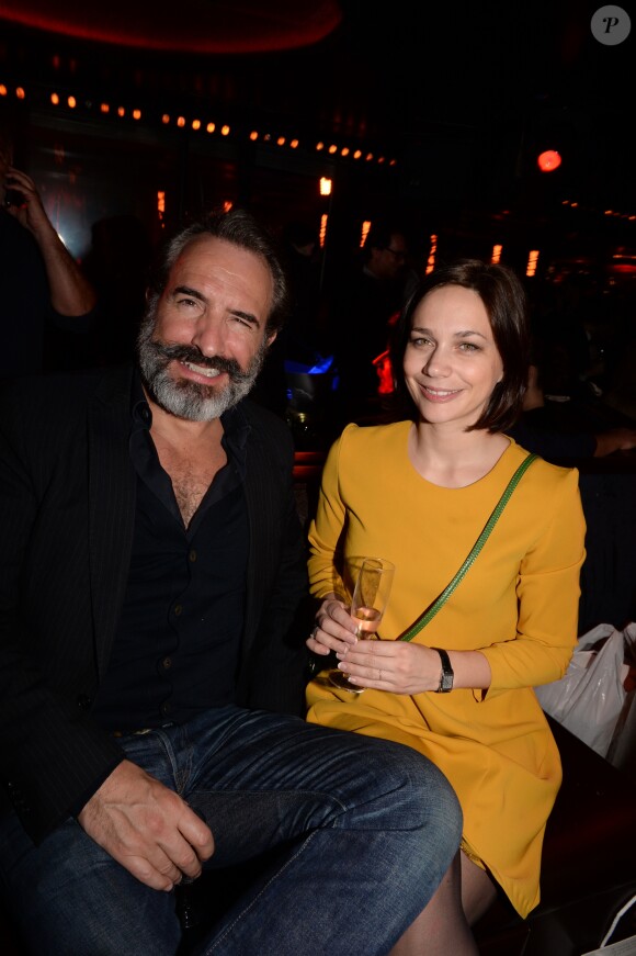 Semi-exclusif - Jean Dujardin et sa compagne Nathalie Péchalat lors de l'after party du film "Chacun sa vie" à L'Arc à Paris, France, le 13 mars 2017. © Rachid Bellak/Bestimage