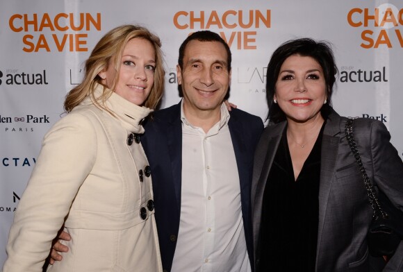 Semi-exclusif - Zinedine Soualem, sa compagne Caroline Faindt et Liane Foly lors de l'after party du film "Chacun sa vie" à L'Arc à Paris, France, le 13 mars 2017. © Rachid Bellak/Bestimage