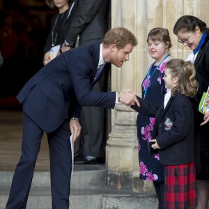 Le prince Harry - Arrivées à la messe célébrée à l'occasion de la journée du Commonwealth à l'Abbaye de Westminster à Londres. Le 13 mars 2017