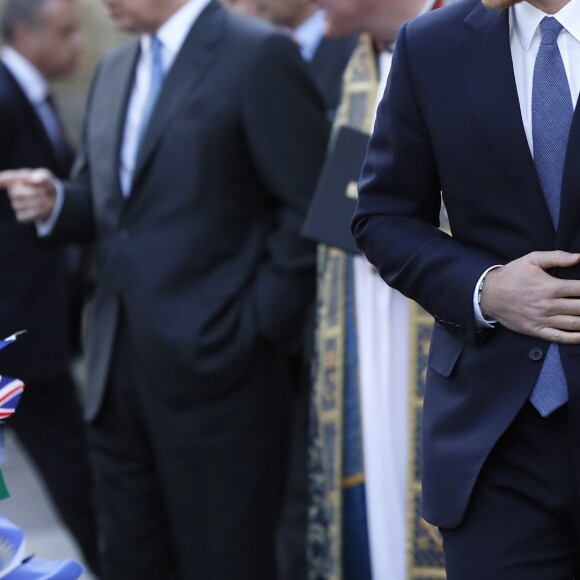 Le prince Harry - Arrivées à la messe célébrée à l'occasion de la journée du Commonwealth à l'Abbaye de Westminster à Londres. Le 13 mars 2017