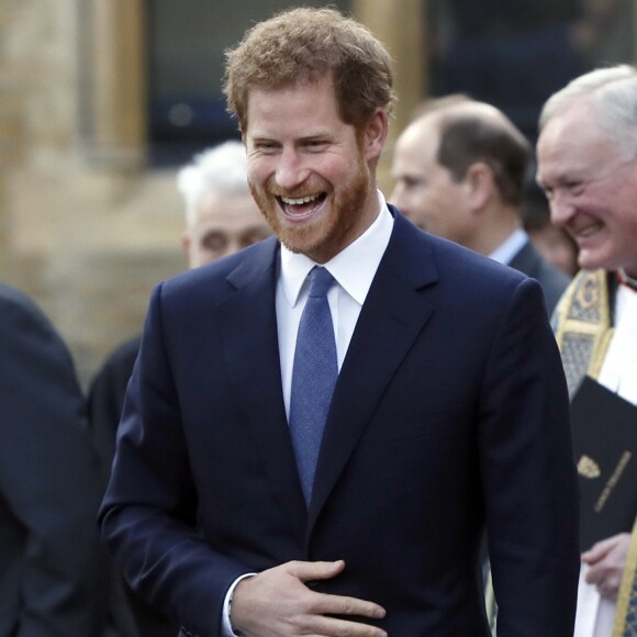 Le prince Harry - Arrivées à la messe célébrée à l'occasion de la journée du Commonwealth à l'Abbaye de Westminster à Londres. Le 13 mars 2017