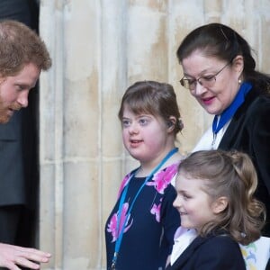 Le prince Harry - Arrivées à la messe célébrée à l'occasion de la journée du Commonwealth à l'Abbaye de Westminster à Londres. Le 13 mars 2017