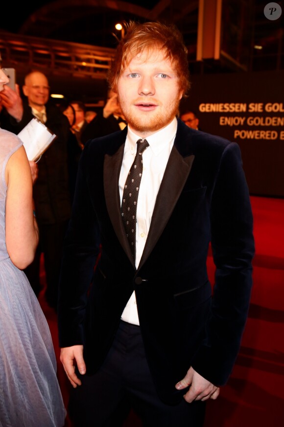 Ed Sheeran - Les célébrités arrivent à la 52ème cérémonie des Golden Camera Awards à Hambourg le 4 mars 2017.