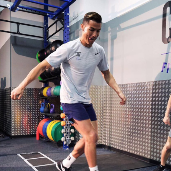 Cristiano Ronaldo inaugurait le 13 mars 2017 la salle de sport CR7 Crunch Fitness à Madrid. Photo Instagram.
