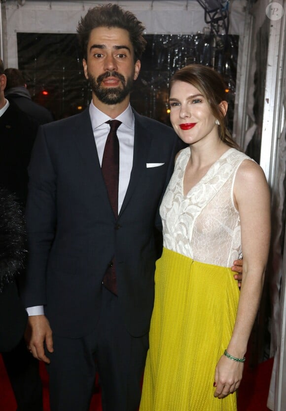 Hamish Linklater et Lily Rabe à la première de 'The Big Short' au théâtre Ziegfeld à New York, le 23 novembre 2015.