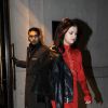 Exclusif - Selena Gomez à la sortie d'un immeuble à New York, le jour de la Saint-Valentin. Plus tôt dans la journée, la chanteuse assistait au défilé de mode "Coach". Le 14 février 2017
