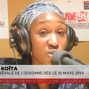 Fatoumata Koïta lors d'une interview au micro de la radio Latitude 91 en mars 2014