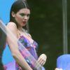 Kendall Jenner pose en lingerie lors d'une séance photo à Miami le 12 mars 2017.