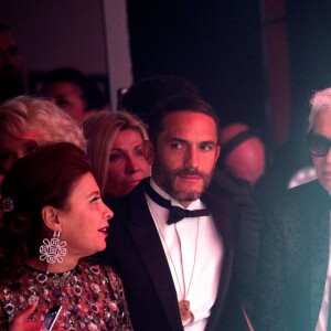 Karl Lagerfeld, Sébastien Jondeau - 63ème Bal de la Rose sur le thème de la Sécession Viennoise, imaginé par K.Lagerfeld au profit de la Fondation Princesse Grace dans la Salle des Etoiles au Sporting Monte Carlo à Monaco, le 18 mars 2017. © Pierre Villard / Palais Princier / SBM via Bestimage