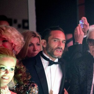 Karl Lagerfeld, Sébastien Jondeau - 63ème Bal de la Rose sur le thème de la Sécession Viennoise, imaginé par K.Lagerfeld au profit de la Fondation Princesse Grace dans la Salle des Etoiles au Sporting Monte Carlo à Monaco, le 18 mars 2017. © Pierre Villard / Palais Princier / SBM via Bestimage